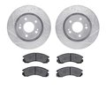 Dynamic Friction Co 7302-72045, Rotors-Drilled and Slotted-Silver with 3000 Series Ceramic Brake Pads, Zinc Coated 7302-72045